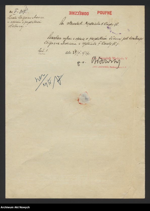 image.from.unit.number "Opinia o posterunkowym Policji Państwowej Zbigniewie Marianie Żuckim. Korespondencja."