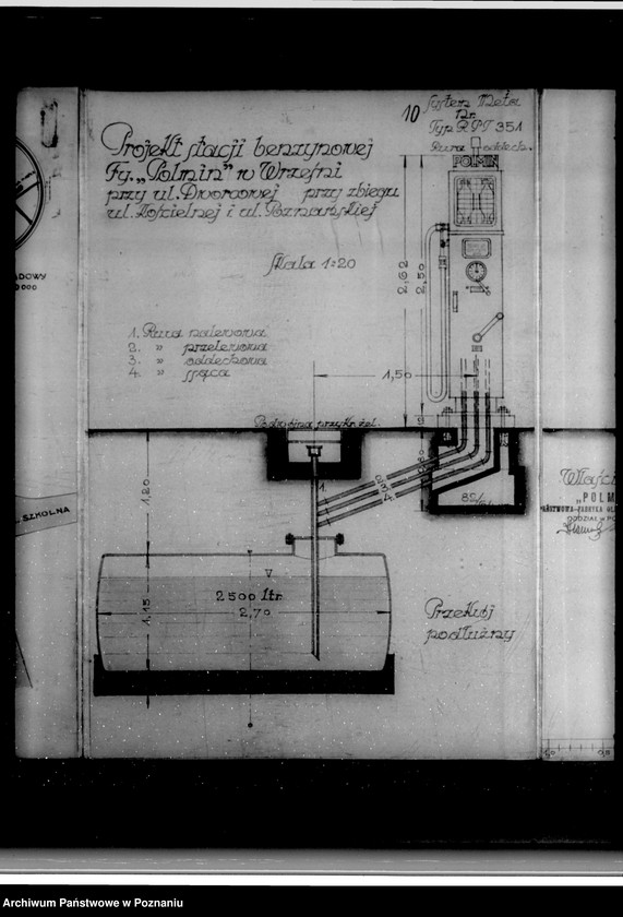 Obraz 14 z jednostki "/Zatwierdzenie budowy stacji benzynowej we Wrześni/ własność "Polmin" Państwowa fabryka olejów mineralnych"