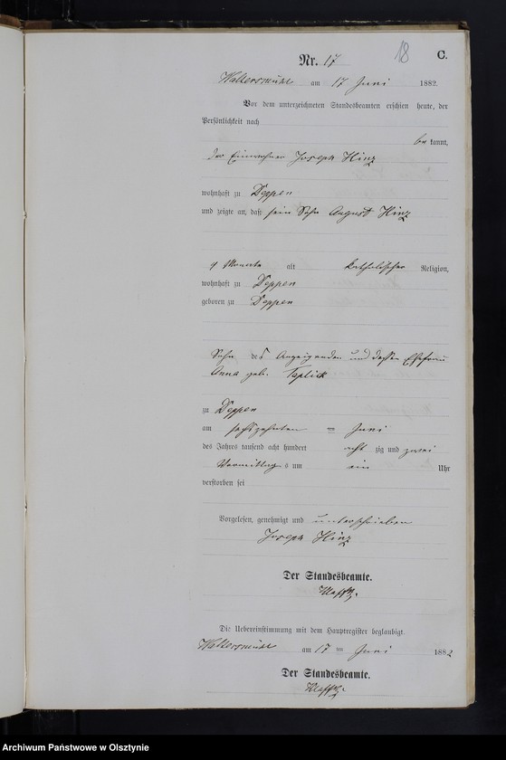 image.from.unit.number "Sterbe-Neben-Register Nr 1 - 46"