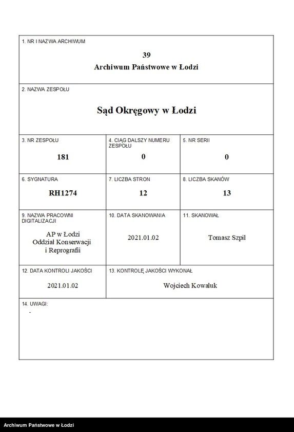 Obraz 1 z jednostki "Josek Lipszyc- sprzedaż papieru"
