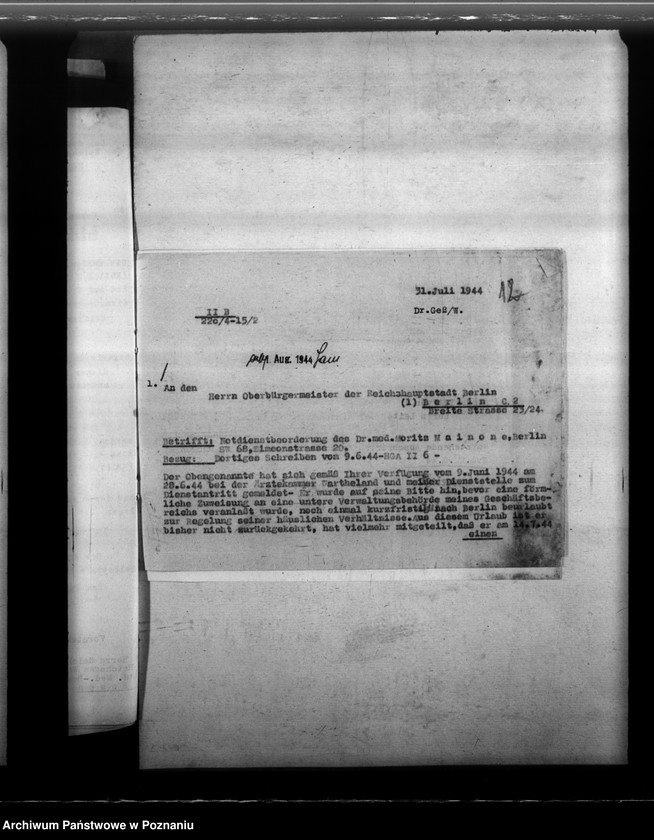 Obraz 16 z jednostki "Notdienstverpflichtung der Ärzte"