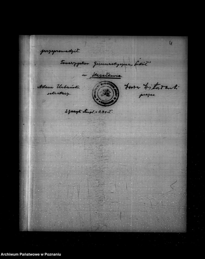 Obraz 8 z jednostki "/Towarzystwo Gimnastyczne „Sokół" w Strzałkowie powiat Września - rejestracja/"