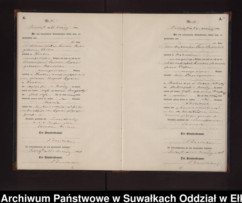 image.from.unit.number "Geburts-Neben-Register des Preussischen Standes-Amtes Neuhoff Kreis Loetzen"