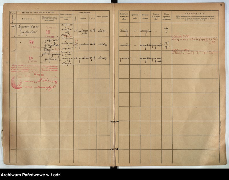 Obraz 4 z jednostki "[Księga ludności stałej m. Łodzi guberni piotrkowskiej nr domu 489-495]"