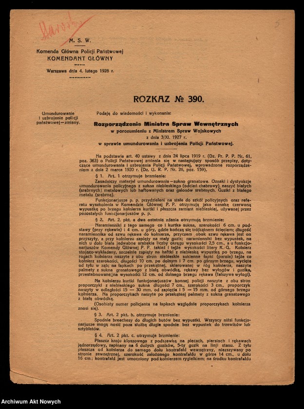 image.from.unit.number "[Rozkazy Komendanta Głównego Policji Państwowej.]"