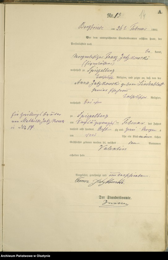 image.from.unit.number "Geburts-Haupt-Register Nr 1 - 106"