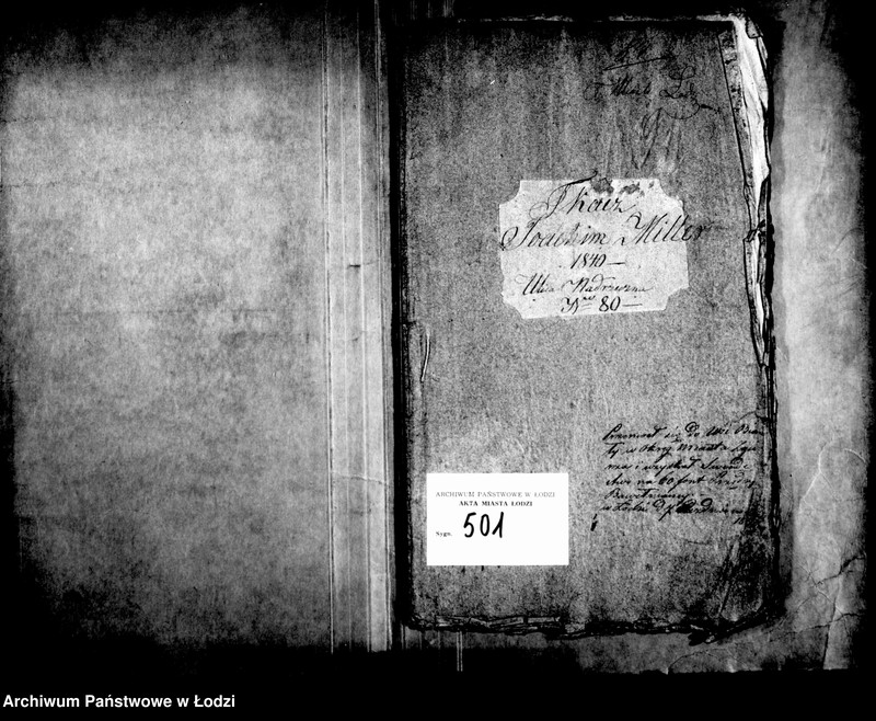 Obraz 5 z jednostki "Książka tkacza Joachima Millera zamieszkałego przy ul. Nadrzecznej 80"