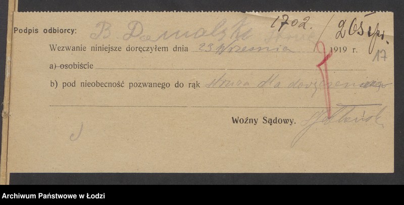 Obraz 19 z jednostki "Kwaśner i Lindenfeld - prowadzenie przędzalni zarobkowej"