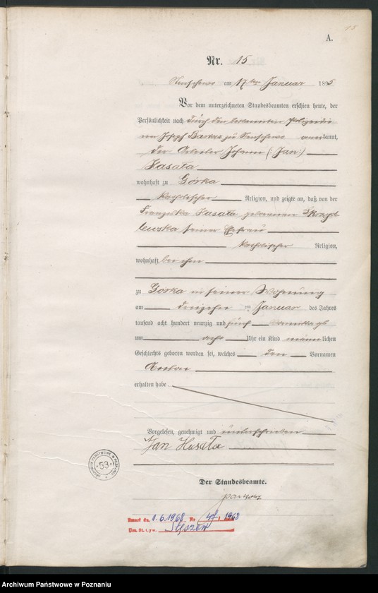 Obraz 18 z jednostki "Księga urodzeń"