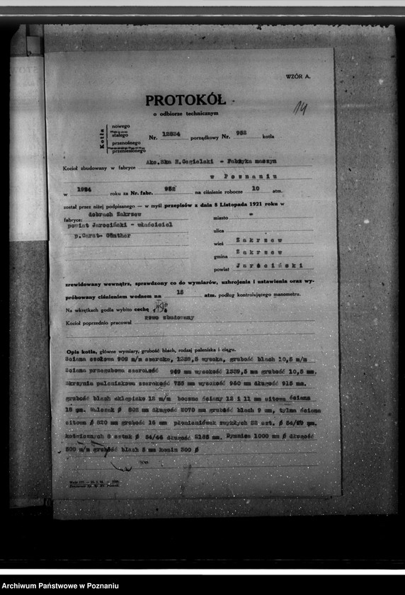 Obraz 20 z jednostki "Majątek Zakrzew pow. jarociński nr woj kotła 2465"