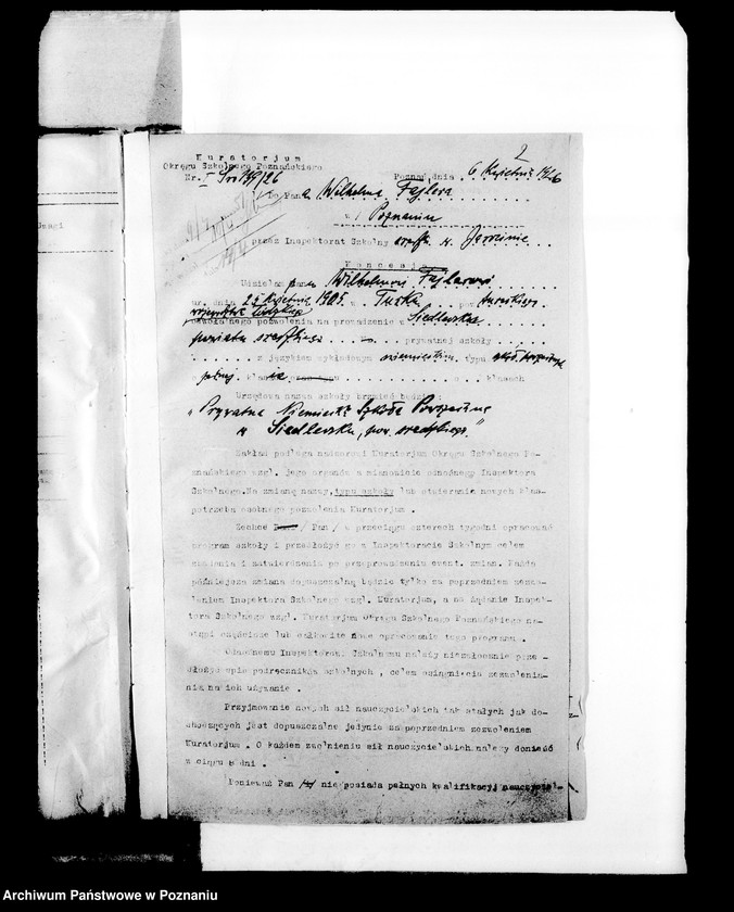 Obraz 5 z jednostki "Prywatna Szkoła Powszechna z niemieckim językiem nauczania- Siedleczek powiat Środa"