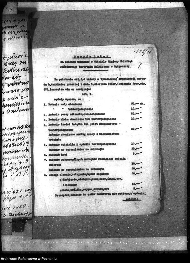 Obraz 12 z jednostki "Instytut Higieny Zwierząt w Bydgoszczy Taryfa opłat"