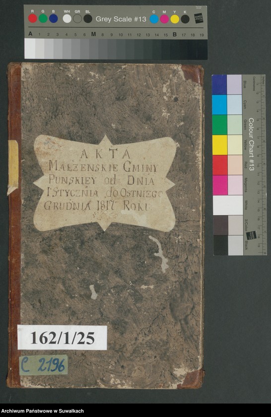 image.from.unit.number "Akta małżeńskie gminy puńskiey od 1-go stycznia do dnia ostatniego grudnia 1817 roku."