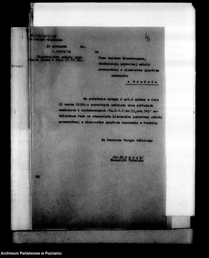 Obraz 8 z jednostki "Prywatna Szkoła Powszechna z niemieckim językiem nauczania - Krosno powiat Śrem"