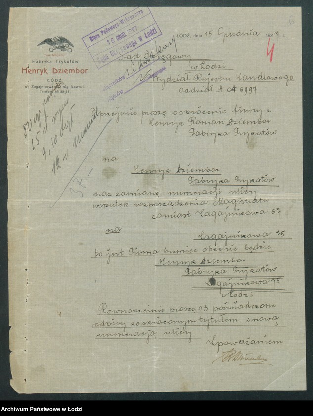 Obraz 8 z jednostki "Henryk Roman Dziembor – fabryka trykotów"