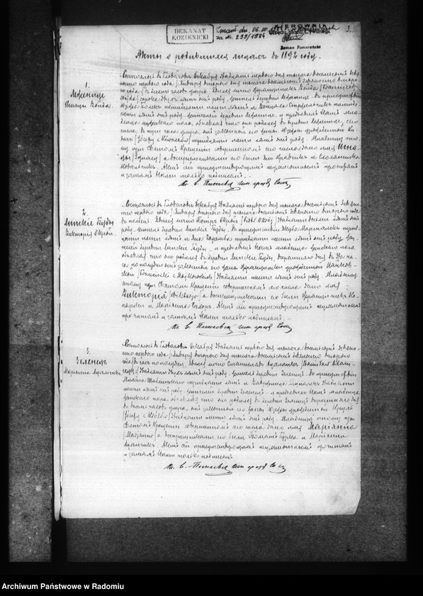 image.from.unit.number "Dublikat aktov graždanskago sostoâniâ ob urodivših, brakosočetavšihsâ i umerših v prihoda Glovačev za 1892 god"