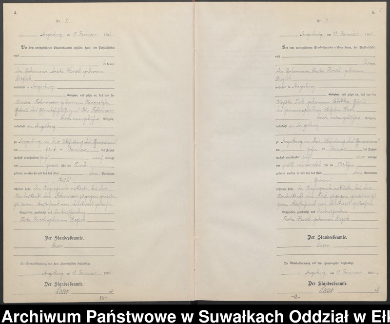 image.from.unit.number "Geburts-Neben-Register des Preussischen Standes-Amtes Angerburg Kreis Angerburg"