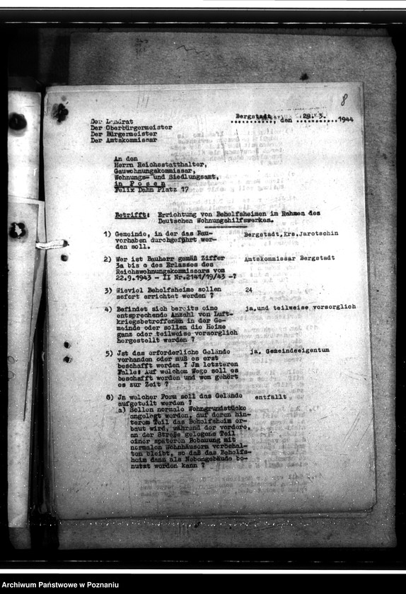 Obraz 12 z jednostki "Errichtung von Behelfsheimen des DWH. Baukarten"