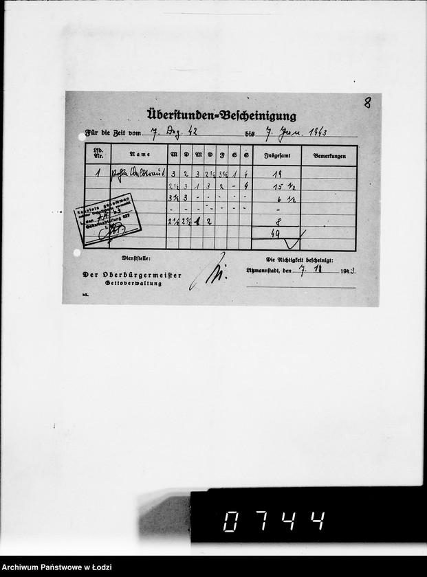 Obraz 12 z jednostki "Überstunden"