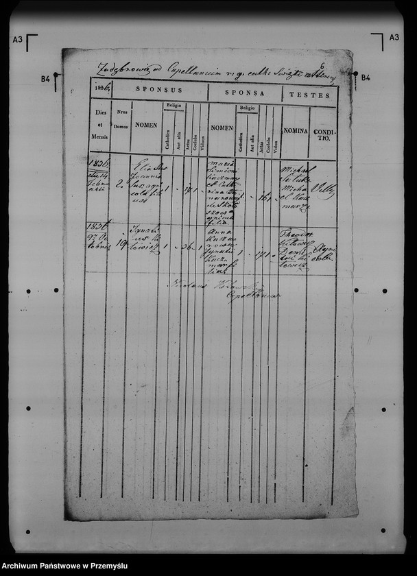 image.from.unit.number "[Kopie ksiąg metrykalnych parafii Święte z filią Zadąbrowie (dekanat Radymno)]"