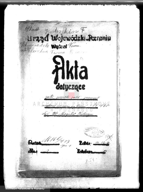 image.from.unit.number "Zatwierdzenie projektu zakładu przemysłowego /Rzeźni/ nr 460 własność Magistratu m. Krotoszyna"