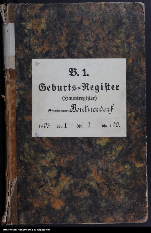 image.from.unit.number "Geburts-Haupt-Register Nr 1 - 190"