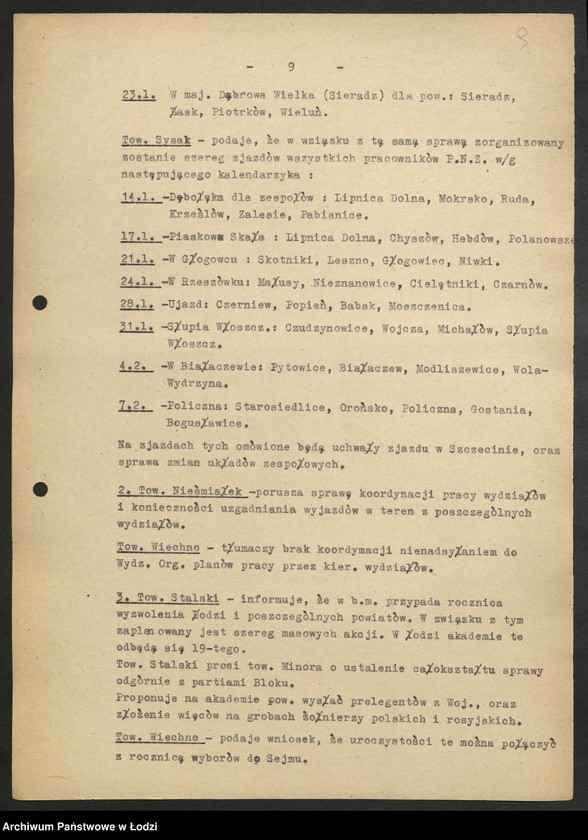 Obraz 10 z jednostki "Egzekutywa [protokóły z posiedzeń]"