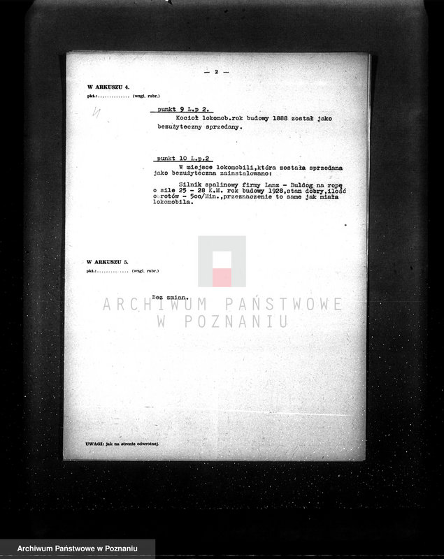 Obraz 8 z jednostki "Kwestionariusz Cegielnia Parowa w Witaszycach pow. jarociński"