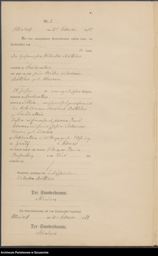 Obraz 5 z jednostki "Sterbe-Register (Neben-Register)"