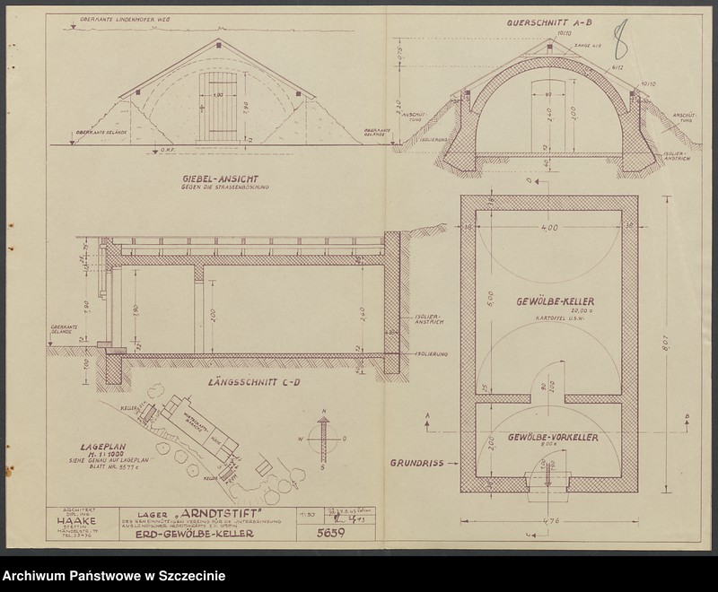 image.from.unit.number "Massiv - Barackenlager "Arndtstift" der Ausländerunterbringung e. V., Stettin, auf dem Sportplatz nördlich des Arndtstiftes am Lindenhoferweg- [Łękno, Pola Wincentego bn]"