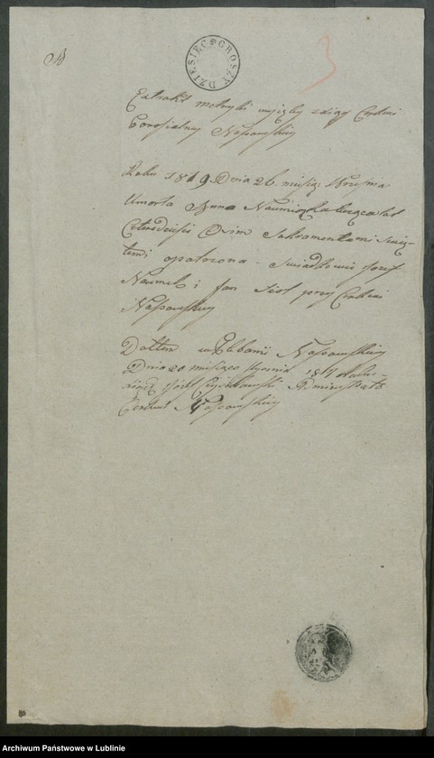 image.from.unit.number "Alegaty do ksiąg urodzeń, zapowiedzi, małżeństw i zgonów z lat 1817 - 1818"