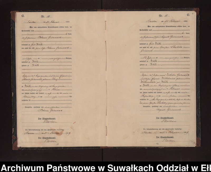 image.from.unit.number "Sterbe-Neben-Register des Preussischen Standes-Amtes Neuhoff Kreis Loetzen"