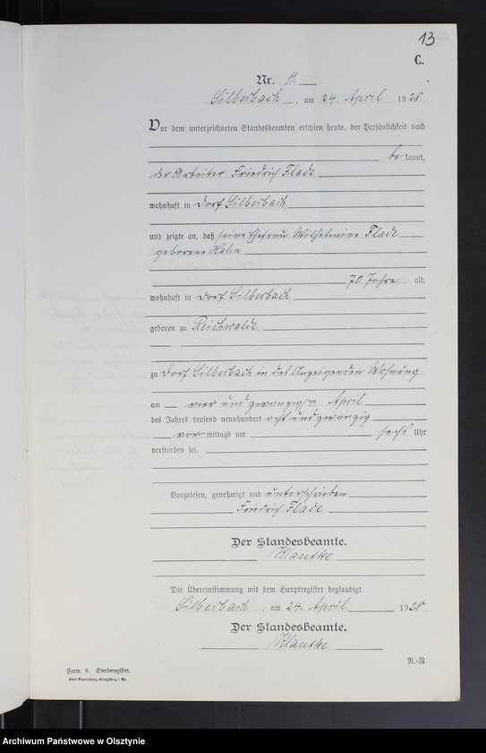 image.from.unit.number "Sterbe-Neben-Register Nr 1 - 28"