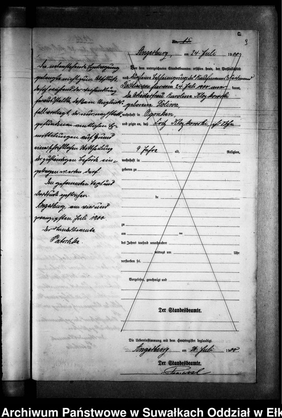 image.from.unit.number "Sterbe-Neben-Register des Preussischen Standes-Amtes Gr. Strengeln Kreis Angerburg"