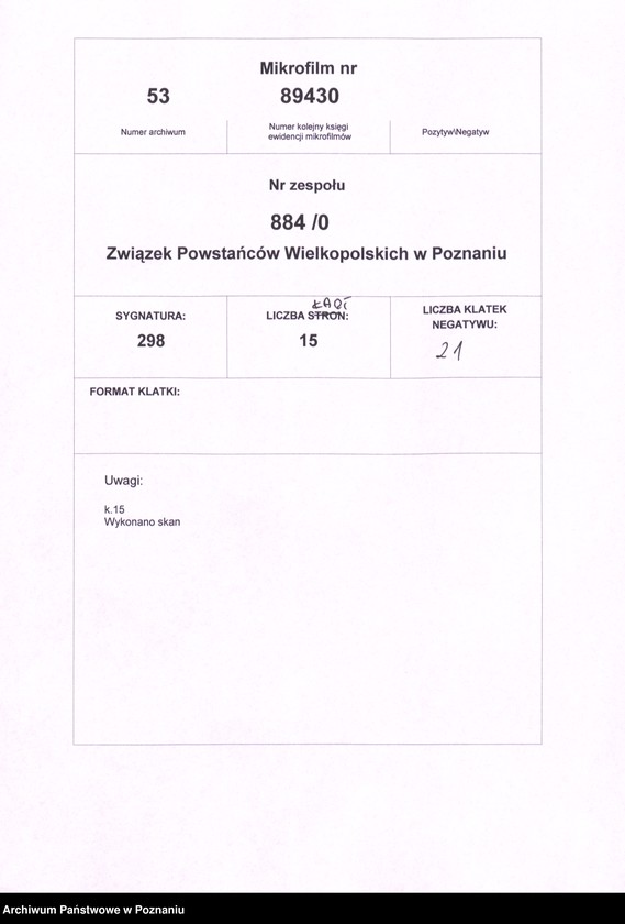 Obraz 20 z jednostki "Pakosław, powiat Rawicz - akta koła."
