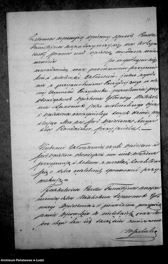 Obraz 15 z jednostki "Akta tyczące się ustanowienia opieki nad nieletnimi dziećmi po Emilii z Wangerów Sparwart"