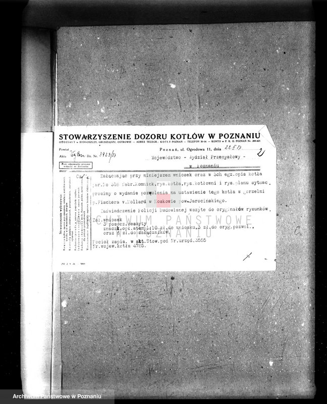 Obraz 6 z jednostki "Gorzelnia w Noskowie pow. jarociński /Fischer von Mollard/ nr woj. kotła 4785"