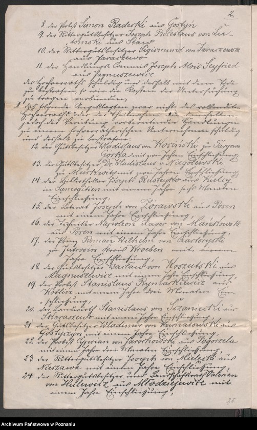 image.from.unit.number "Wyrok na Jana Kantego Działyńskiego w tzw. procesie berlińskim (za udział w powstaniu styczniowym)"