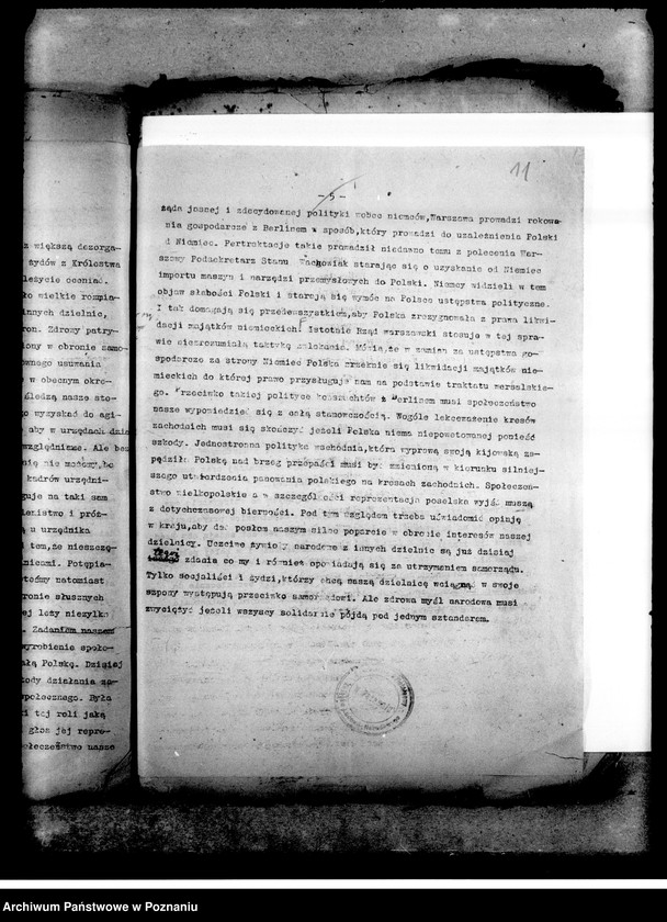 Obraz 15 z jednostki "Okólniki, programy działania, sprawy personalne wycinki prasowe"