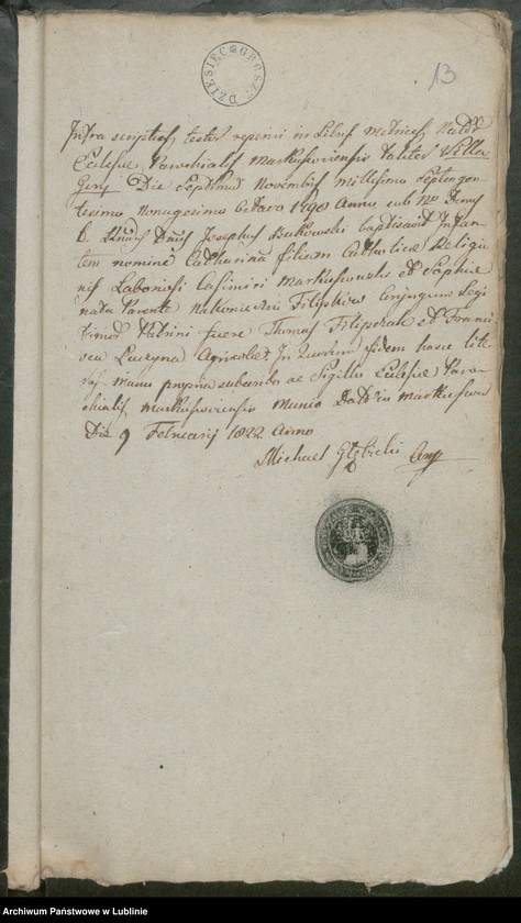 image.from.unit.number "Alegaty do ksiąg urodzeń, zapowiedzi, małżeństw i zgonów z lat 1822 - 1823"
