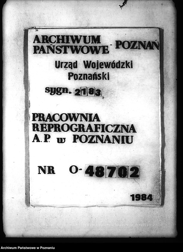 Obraz 1 z jednostki "/Zestawienie /wykaz/ rozdysponowania ziemi na cele parcelacyjne powiatu gostyńskiego"