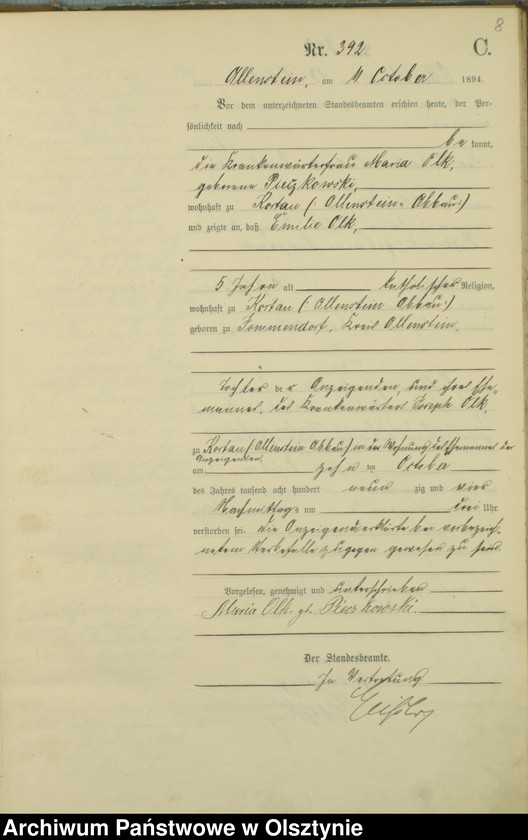 image.from.unit.number "Sterbe-Haupt-Register Tom II,Nr 386 - 494"