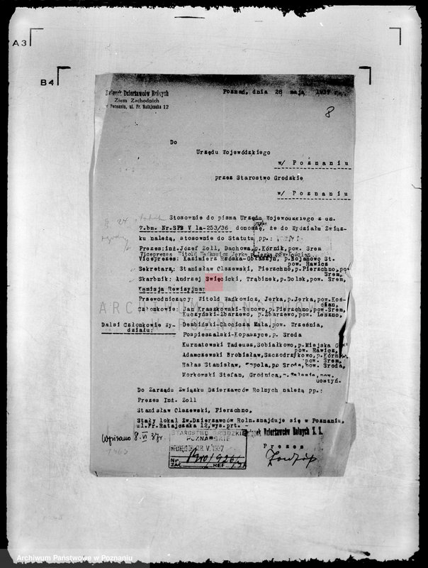 Obraz 12 z jednostki "/Związek Dzierżawców Rolnych Ziemi Zachodnich/ w Poznaniu"