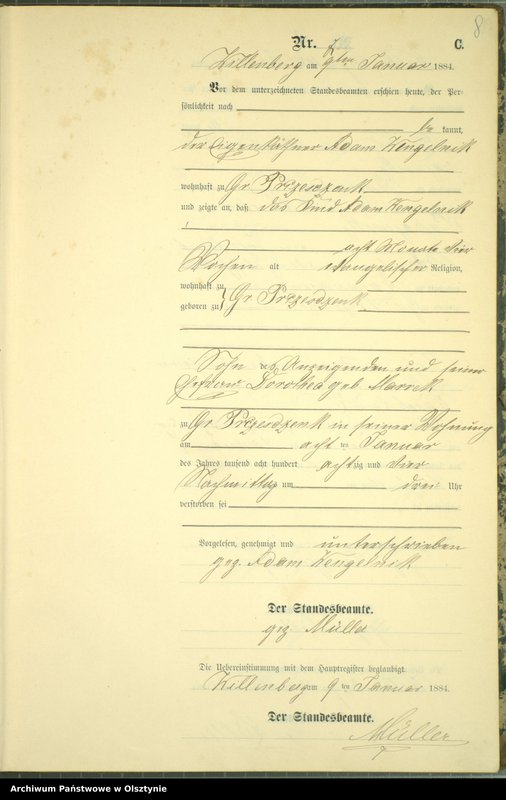 image.from.unit.number "Sterbe-Neben-Register Nr 1 - 190"