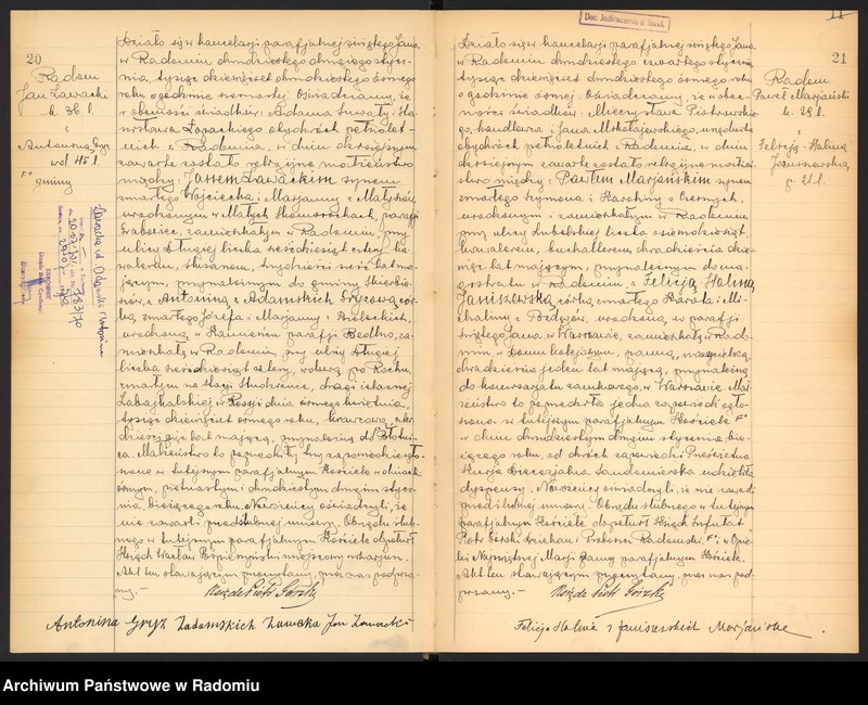 Obraz 13 z jednostki "[Duplikat akt zaślubionych parafii św. Jana w Radomiu za 1928 r.]"