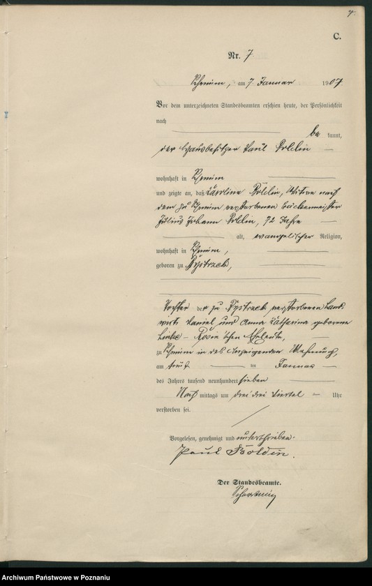 Obraz 10 z jednostki "Sterbe-Haupt-Register"