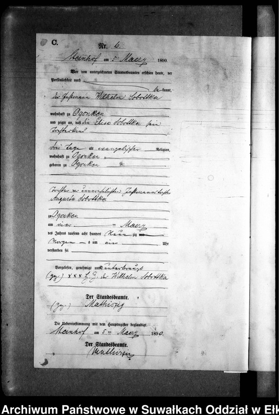 image.from.unit.number "Sterbe-Neben-Register des Preussischen Standes-Amtes Gr. Strengeln Kreis Angerburg"