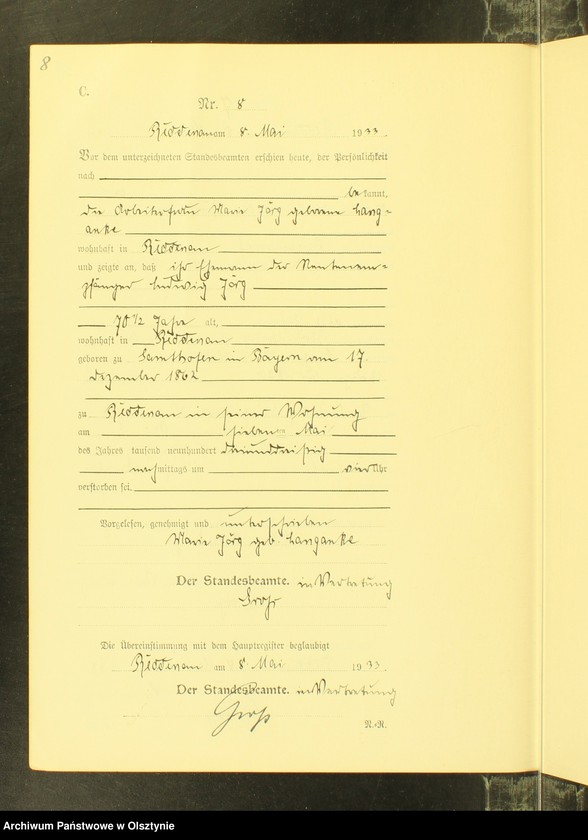 image.from.unit.number "Sterbe-Neben-Register Nr 1 - 17 [ Księga zgonów - wtóropis ]"