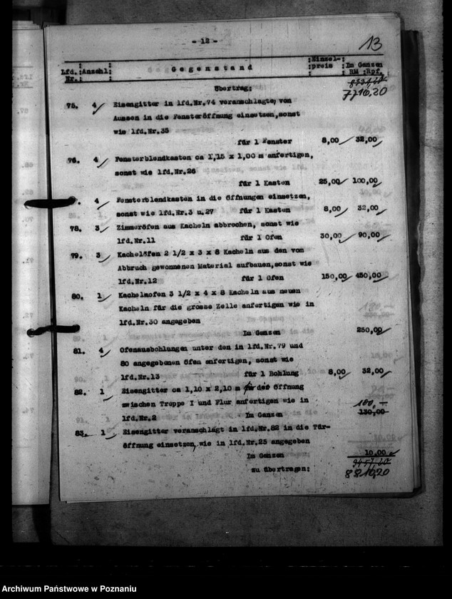 Obraz 17 z jednostki "Umbau. Polizeigefängnis Posen und Fort Radziwill"