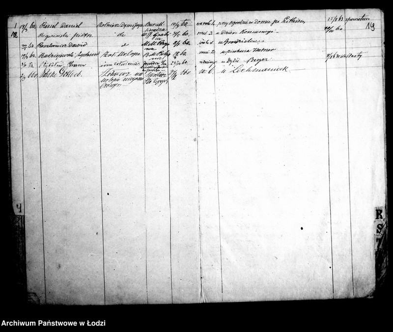 Obraz 14 z jednostki "Kontrolla niższego stopnia wojskowych za czasowymi świadectwami w mieście Łodzi przebywających w roku 1859 założona"